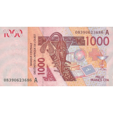 P115Af Ivory Coast - 1000 Francs Year 2008